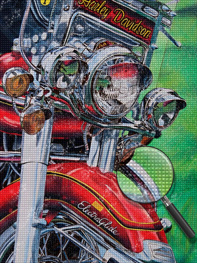 Harley-Davidson Motorcycle Red 5D DIY Diamond Painting Kits