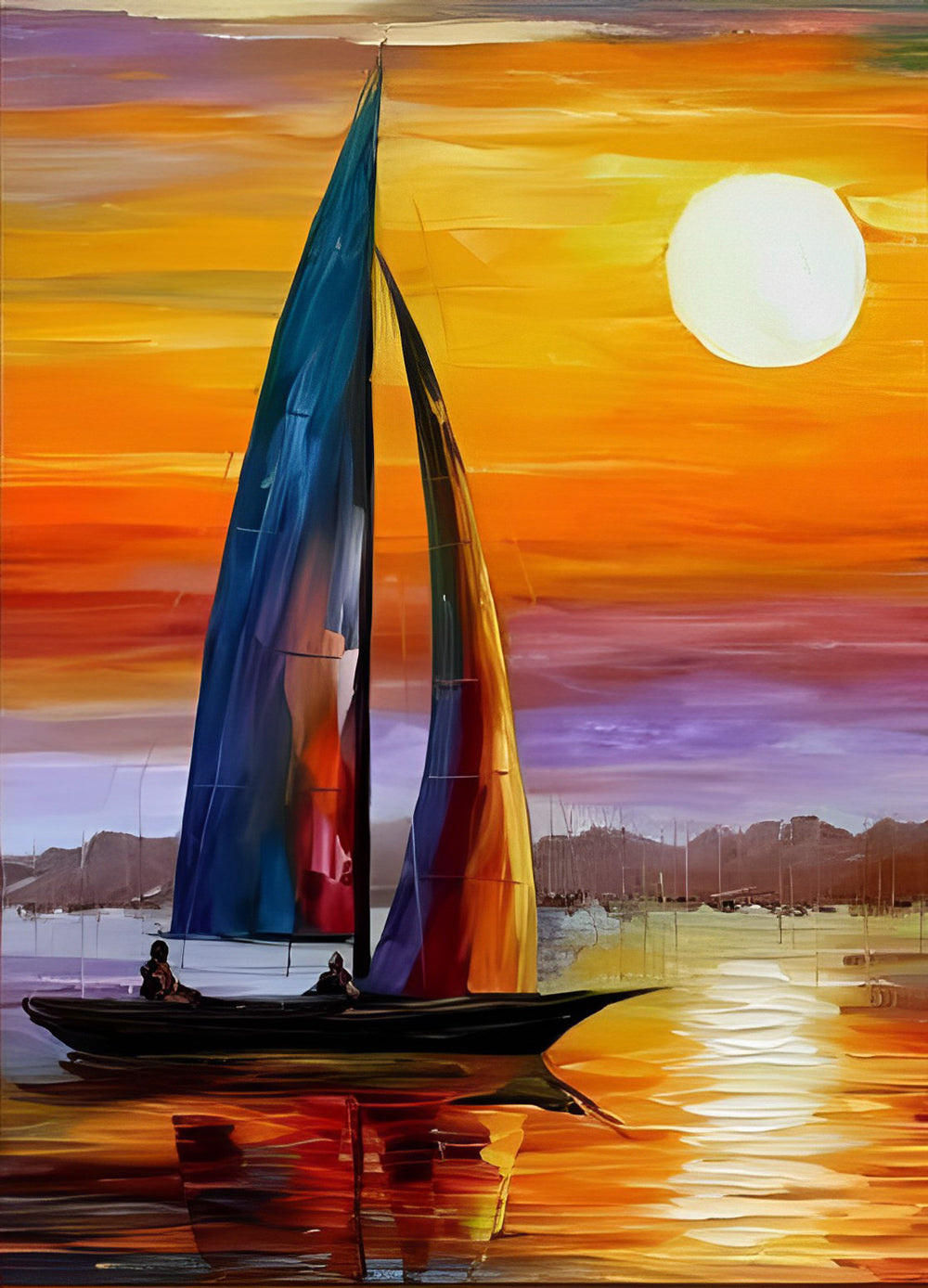 Small Sailboat Drawn Diamond Painting