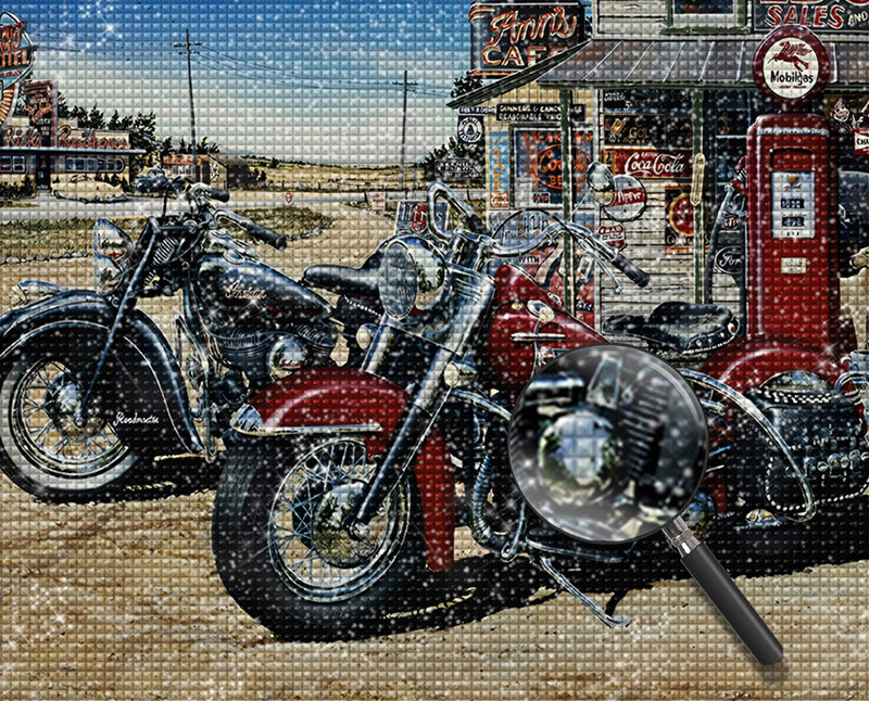 Two Motorcycles from the American West 5D DIY Diamond Painting Kits