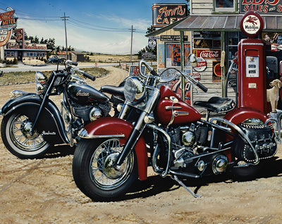 Two Motorcycles from the American West 5D DIY Diamond Painting Kits