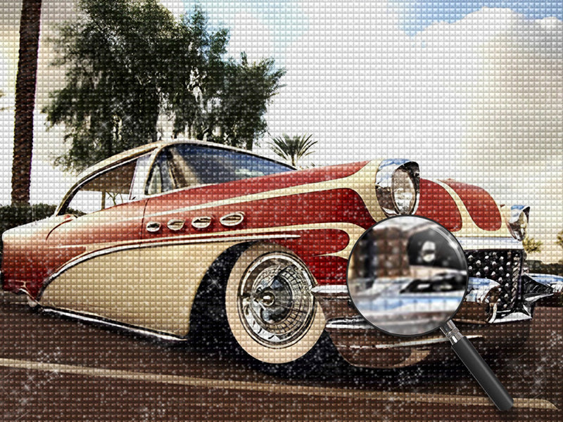 Red Buick Car Diamond Painting