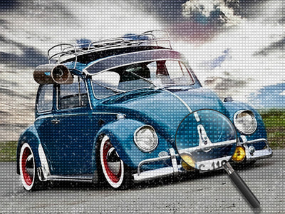 Volkswagen Beetle Blue Diamond Painting