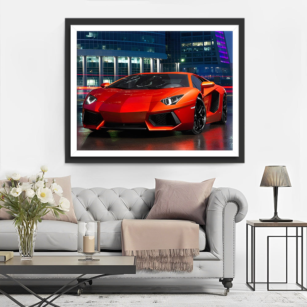 Red Sports Car Diamond Painting