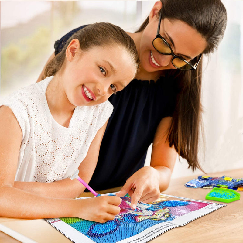 Kids and Snowman Diamond Painting